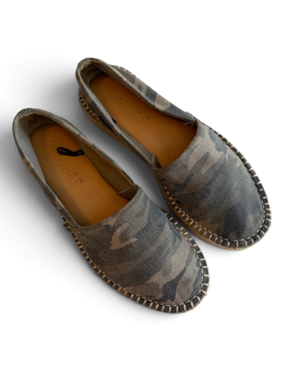 Splendid Laney Espadrille Size 9 Slip On Camouflage Women's Shoes Olive Green